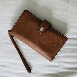 Coach Brown Leather Wallet Wristlet